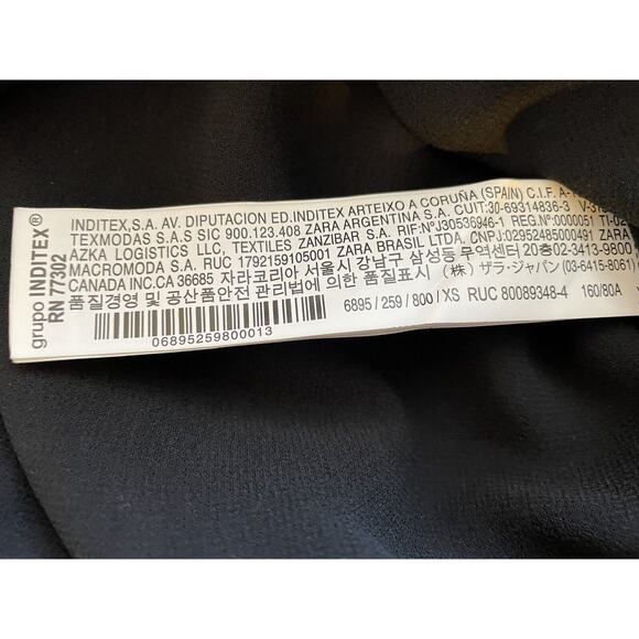 Zara Embroidered Beaded V-Neck Black Pullover Midi Dress Fringe Limited Edition - Picture 10 of 11